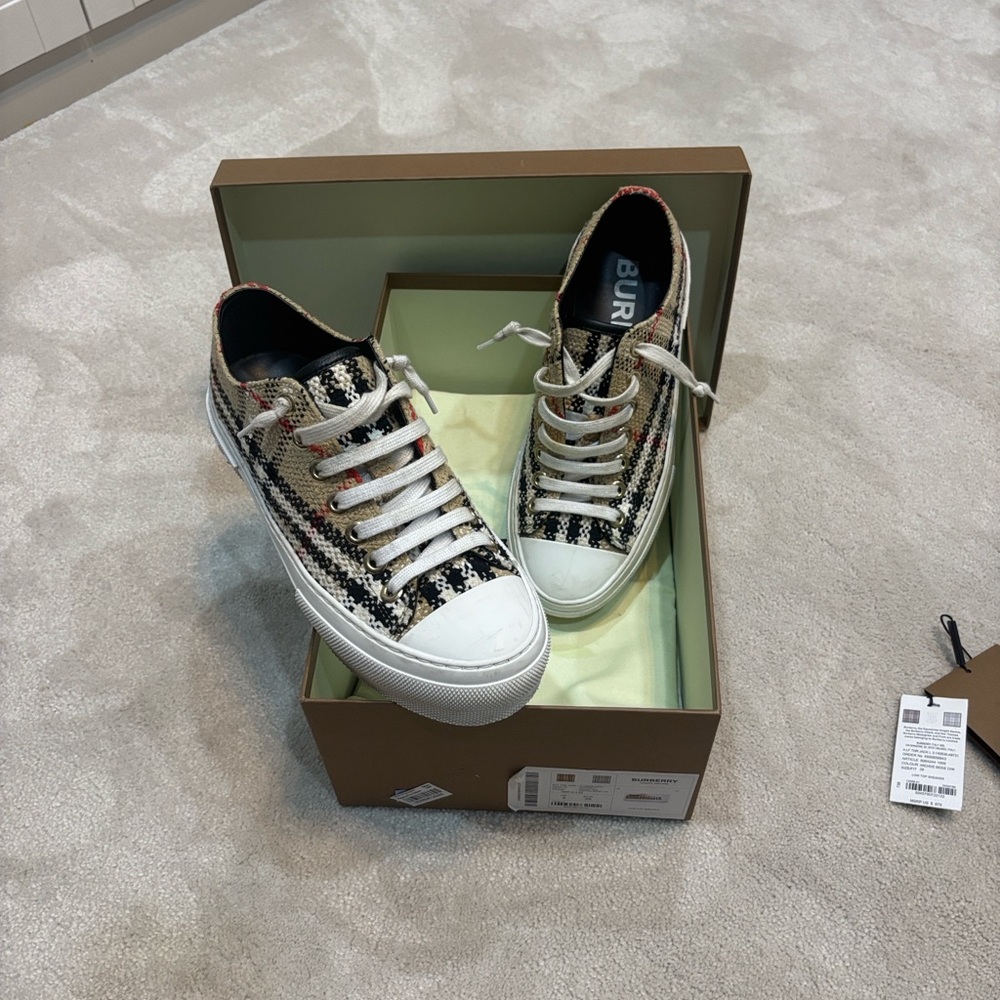 Burberry Check Wool Sneakers